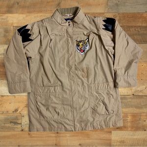 Infinite Expression Tiger Patch Jacket STAIN Beige Size L
